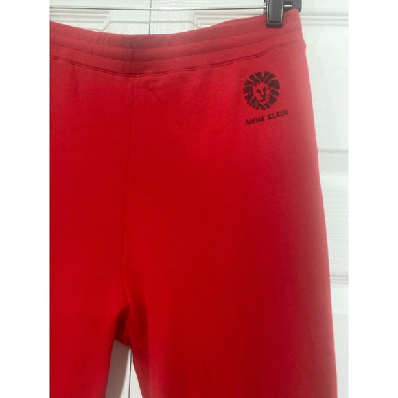 Anne Klein Red Wide Leg Lounge High Rise Pants Size Large - Picture 3 of 8
